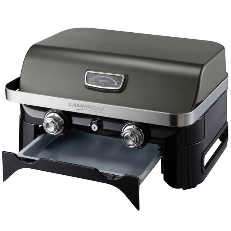 Barbecue à gaz de table 2 brûleurs Campingaz Attitude 2100 LX, 5kW, Gris