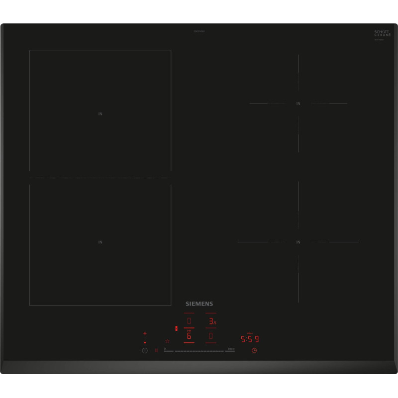 Plaque de cuisson à induction encastrable 60cm Noir - SIEMENS - ED651HSB1E