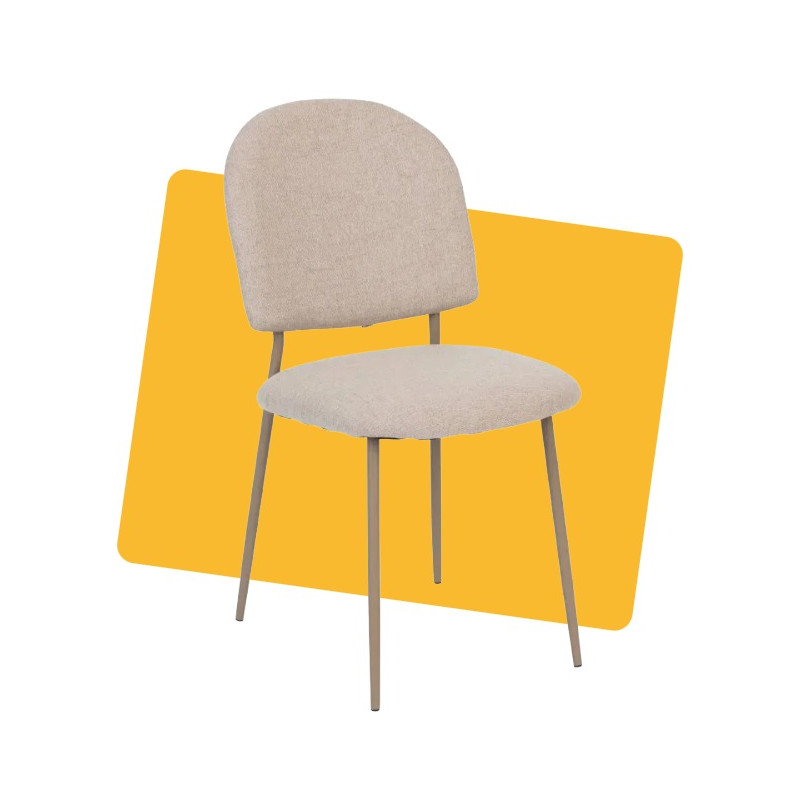 Chaise Kamili beige - ATMOSPHERA
