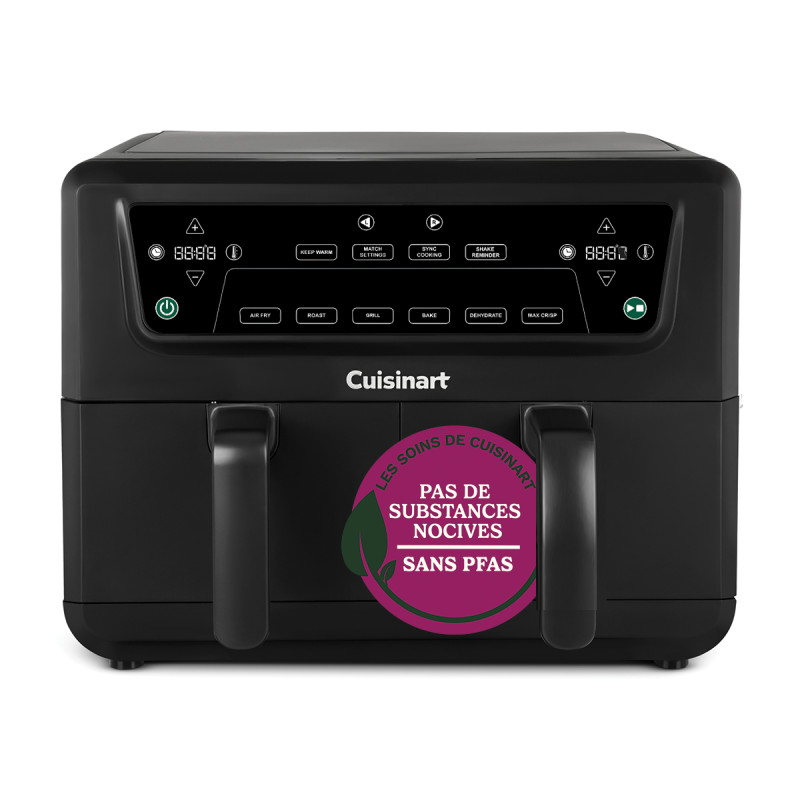 Friteuse sans huile à air chaud AirTwin XXL Dual Zone 10,4L - CUISINART - AFD10OBLE