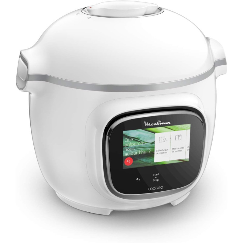 Multicuiseur intelligent Cookeo Touch 6L 1600W blanc - MOULINEX - CE901100