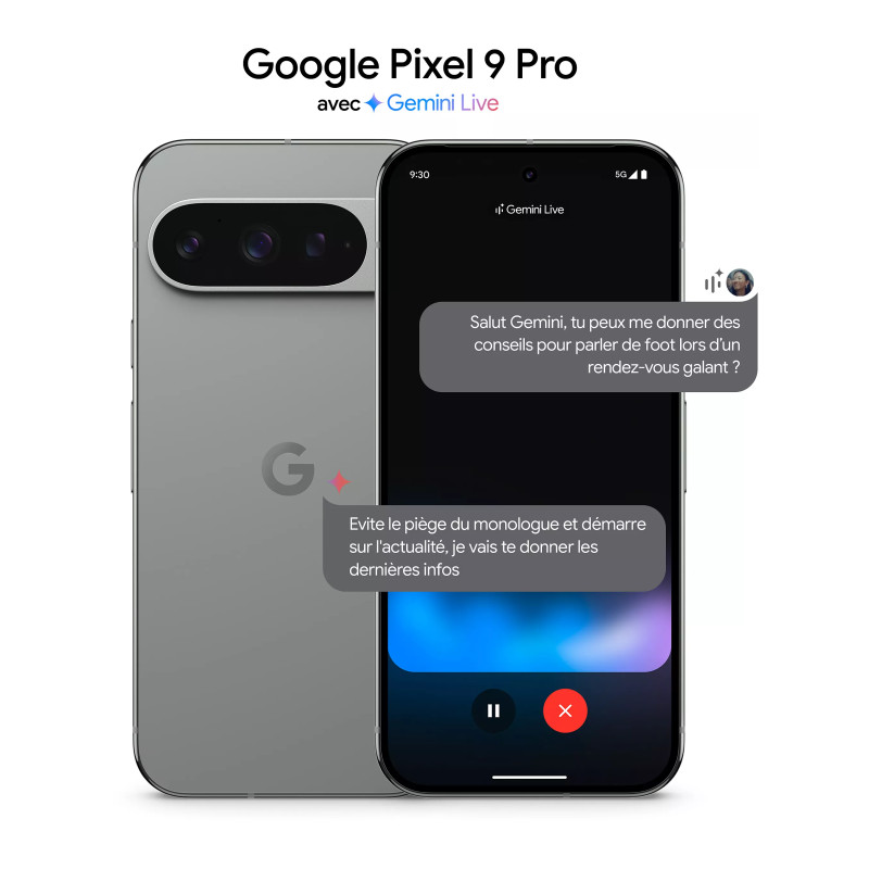 Smartphone Pixel 9 Pro 16/128Go gris reconditionné grade A - GOOGLE - GPIXEL9PROGRIS