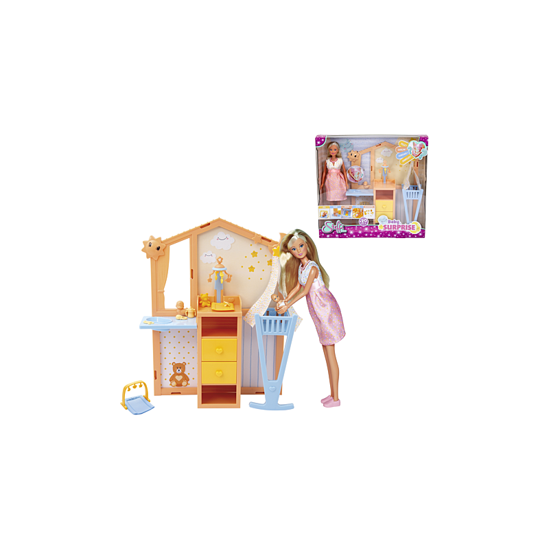 Poupée Steffi Love Bébé Surprise 15 accessoires -  SMOBY - Dès 3 ans
