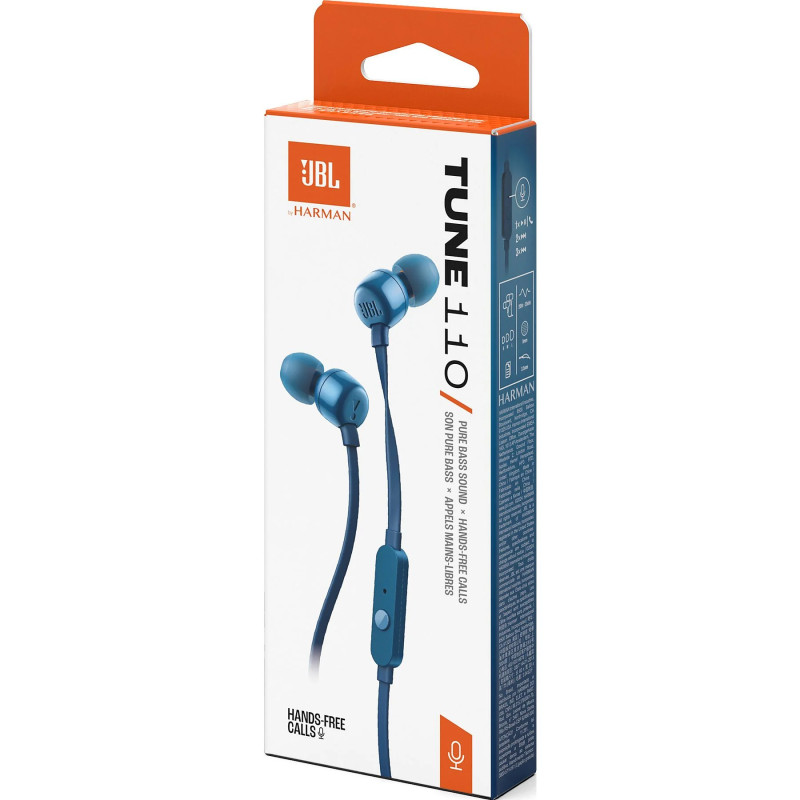 Écouteurs intra-auriculaires T110 bleu - JBL - JBLT110BLUE