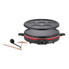 Crêpière électrique 2 plaques amovibles 1350W noir/rouge - BRANDT - CR1350