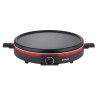 Crêpière électrique 2 plaques amovibles 1350W noir/rouge - BRANDT - CR1350