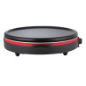 Crêpière électrique 2 plaques amovibles 1350W noir/rouge - BRANDT - CR1350