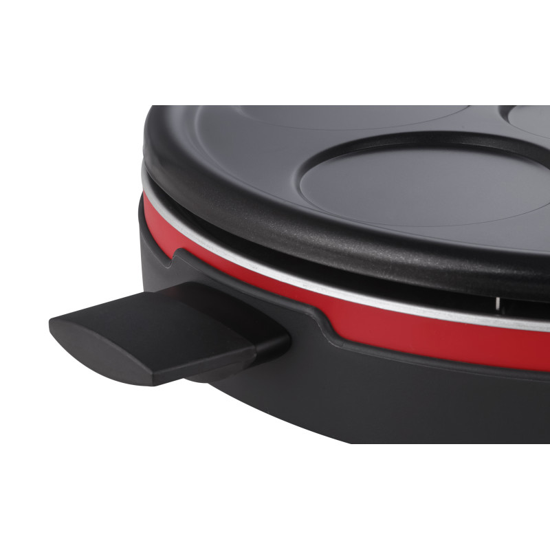 Crêpière électrique 2 plaques amovibles 1350W noir/rouge - BRANDT - CR1350