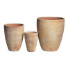 Pot de fleurs Egg Slim en terre cuite blanchie D33 x H41 cm - MEGA COLLECTIONS