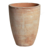Pot de fleurs Egg Slim en terre cuite blanchie D33 x H41 cm - MEGA COLLECTIONS