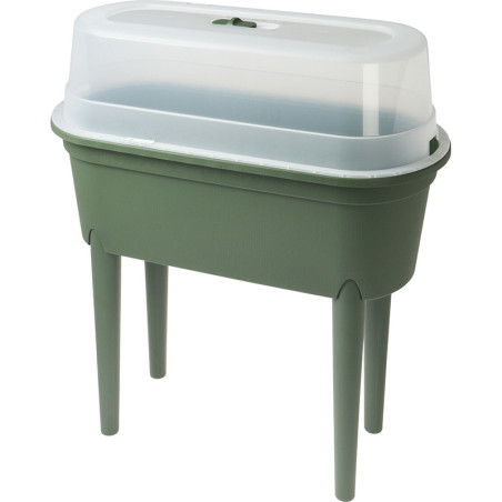 Table de culture avec serre de jardinage 77x38x84 cm Verte - PROGARDEN