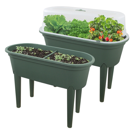 Table de culture avec serre de jardinage 77x38x84 cm Verte - PROGARDEN