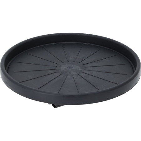 Chariot pour pot de fleurs rond D35 cm Gris foncé - PROGARDEN
