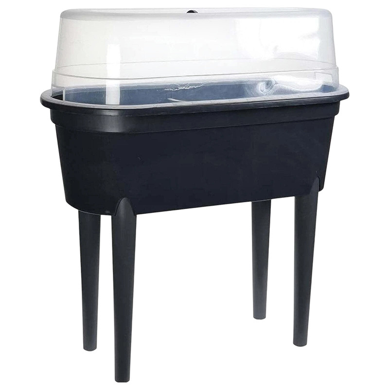 Table de serre avec couvercle 77x40x83 cm Gris - PROGARDEN