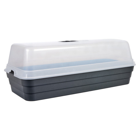 Bac de culture avec couvercle 53x23x20 cm Anthracite - PROGARDEN