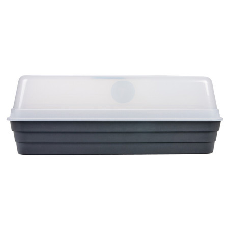 Bac de culture avec couvercle 53x23x20 cm Anthracite - PROGARDEN