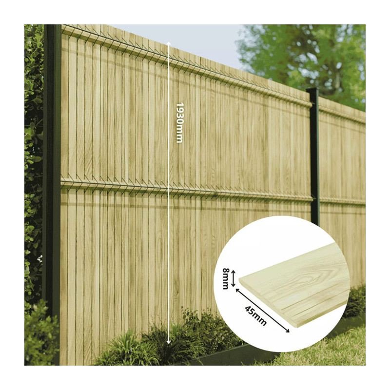 Kit de lames d'occultation en bois Okulto H193 cm Ep. 8 mm - CERLAND