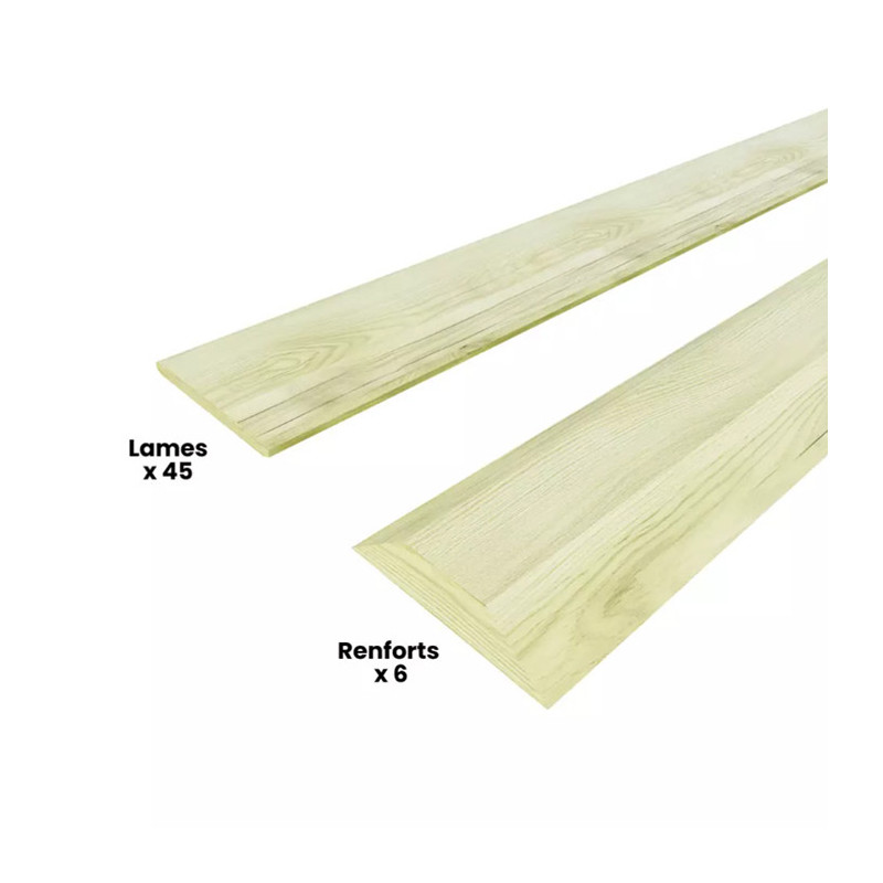 Kit de lames d'occultation en bois Okulto H193 cm Ep. 8 mm - CERLAND