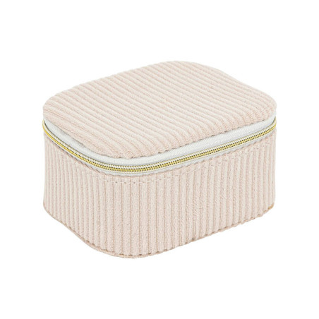 Boîte à bijoux en velours Enya L11cm Beige - ATMOSPHERA