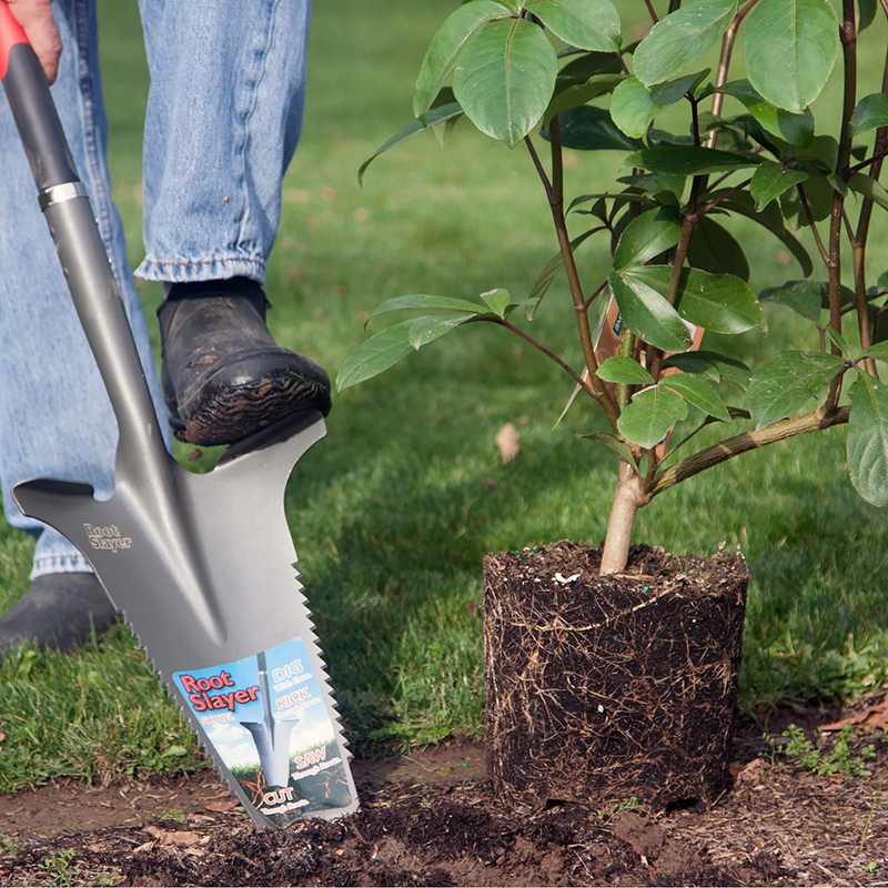 Bêche de jardinage multifonction Root Slayer Rouge/Gris - VENTEO - 3700421911974
