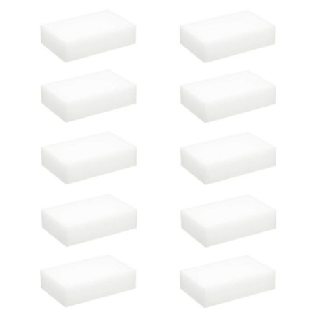Lot de 10 éponges magiques 10cm Blanc - 5FIVE SIMPLY SMART