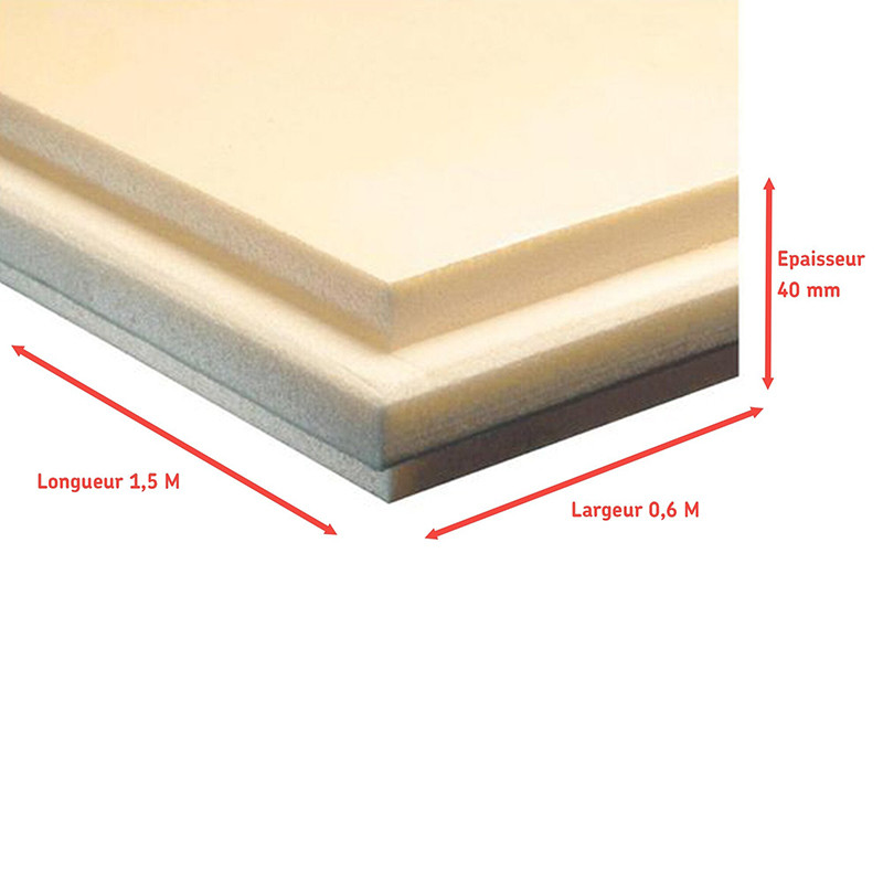 Panneau isolant en polystyrène extrudé XPS N W E Ep.40 mm 125×60 cm - URSA
