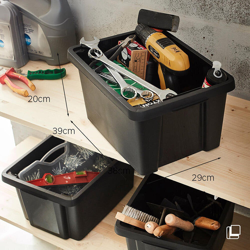 Bac de manutention empilable 16L Noir - SPACEO
