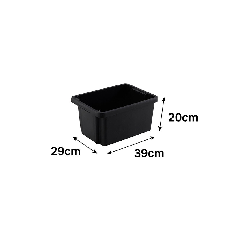 Bac de manutention empilable 16L Noir - SPACEO