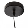 Suspension en métal et palmes de bois Cuba D.94 cm Noir - ATMOSPHERA