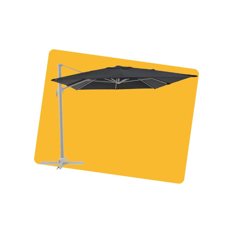 Parasol Aura gris rectangulaire