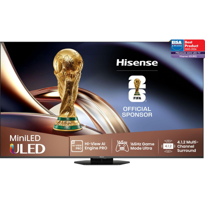 TV - MiniLed - HISENSE - 164 cm - 4K - 165Hz - Smart TV - 65U8Q
