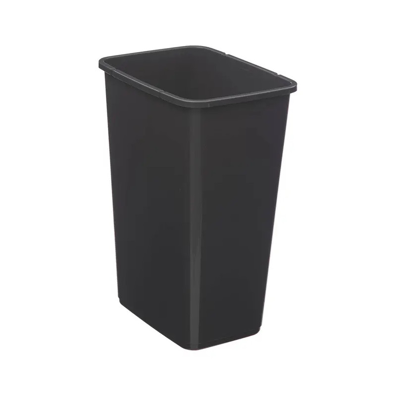 Poubelle rectangulaire à 2 ouvertures plastique 25L Gris - 5FIVE
