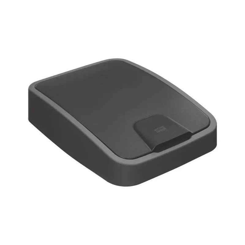 Poubelle rectangulaire à 2 ouvertures plastique 25L Gris - 5FIVE