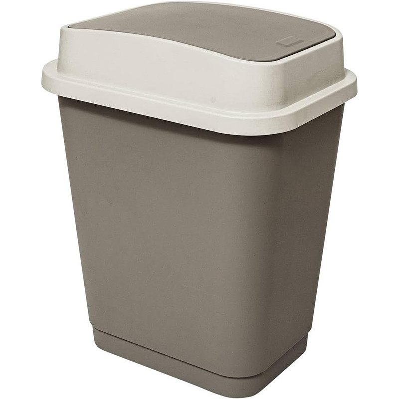 Poubelle rectangulaire à 2 ouvertures 25L Beige - 5FIVE SIMPLY SMART