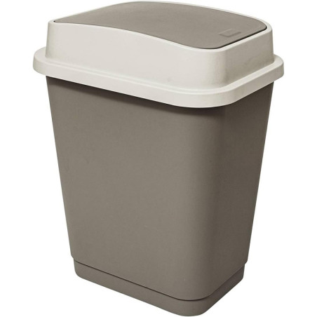 Poubelle rectangulaire à 2 ouvertures 25L Beige - 5FIVE SIMPLY SMART