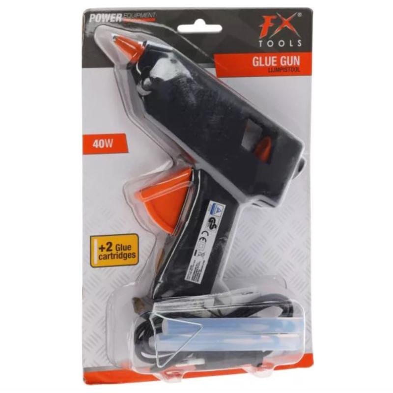 Pistolet à colle 2 sticks 40W Noir - FX TOOLS