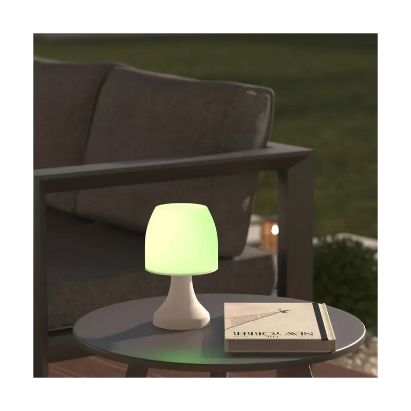 Lampe LED multicolore Dokk H19,5 cm Blanc - ATMOSPHERA
