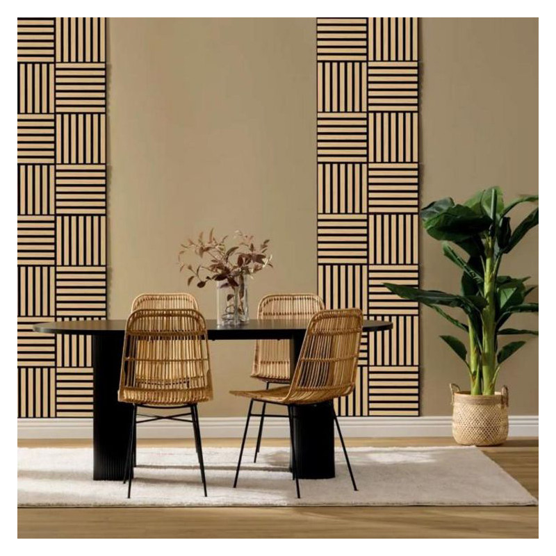 Panneaux décoratifs Colva effet Noyer 30x30 cm Marron/Noir - ATMOSPHERA