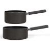 Set 2 casseroles aluminium 18 / 20 cm noir - LIVOO - MEP154N