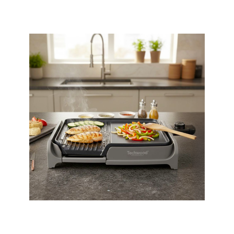 Grill et teppa yaki 1600W gris - TECHWOOD - CUISTTG3326-2TECH
