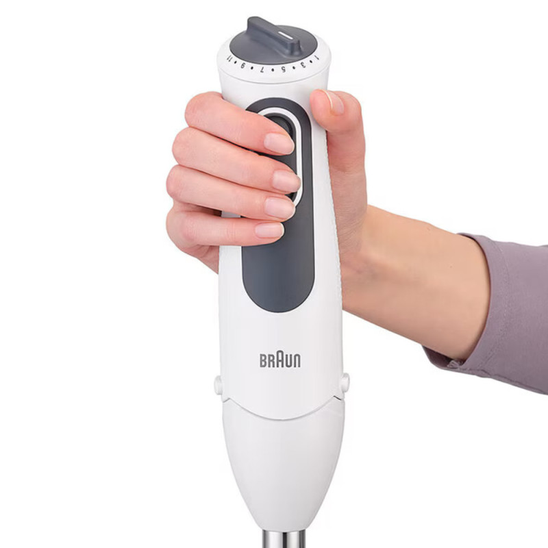 Mixeur plongeant multifonctions MultiQuick 3 Vario 750W Gris/Blanc - BRAUN - MQ3125B