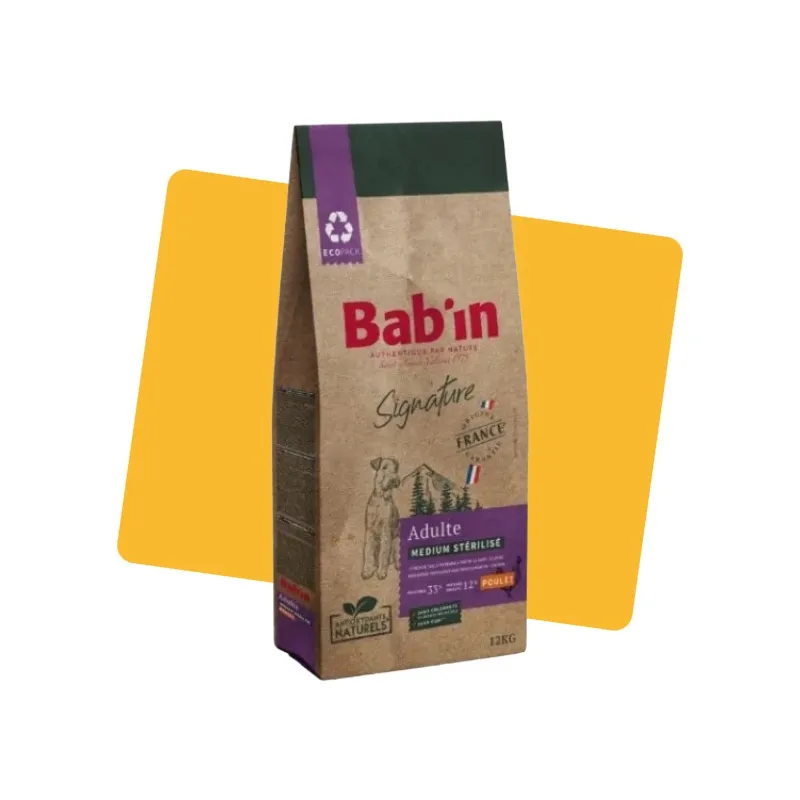 Croquette Signature pour chien medium stérilisé Poulet 12Kg - BAB'IN - 101167