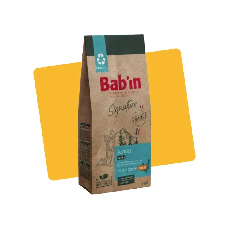 Croquette Signature pour chien mini junior Poulet 2Kg - BAB'IN - 101100