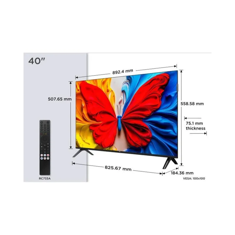 TV - QLED - TCL - 100cm - FHD - 60Hz - Smart TV - 40S51K