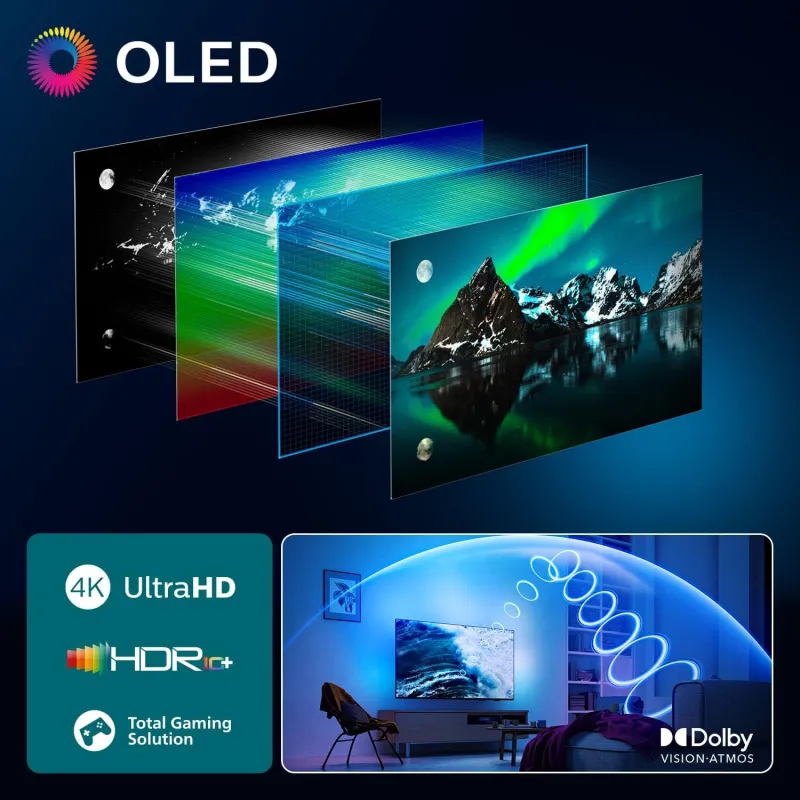 TV - OLED - PHILIPS - 164cm - 4K - 120Hz - Smart TV - 65OLED760/12