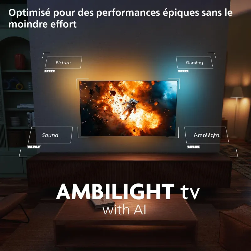 TV - OLED - PHILIPS - 164cm - 4K - 120Hz - Smart TV - 65OLED760/12