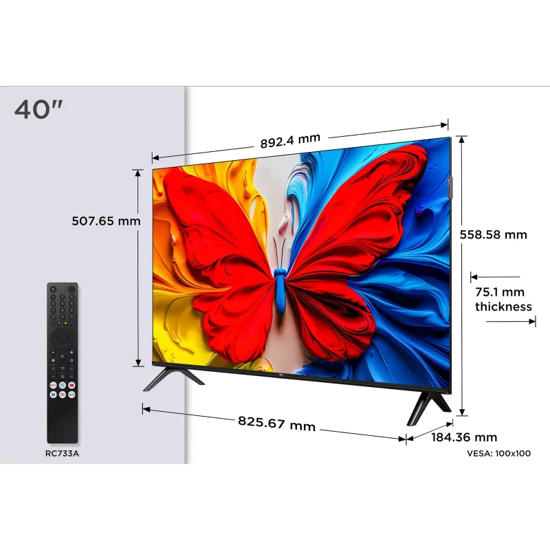 TV - QLED - TCL - 100cm - FHD - 60Hz - Smart TV - 40S59K
