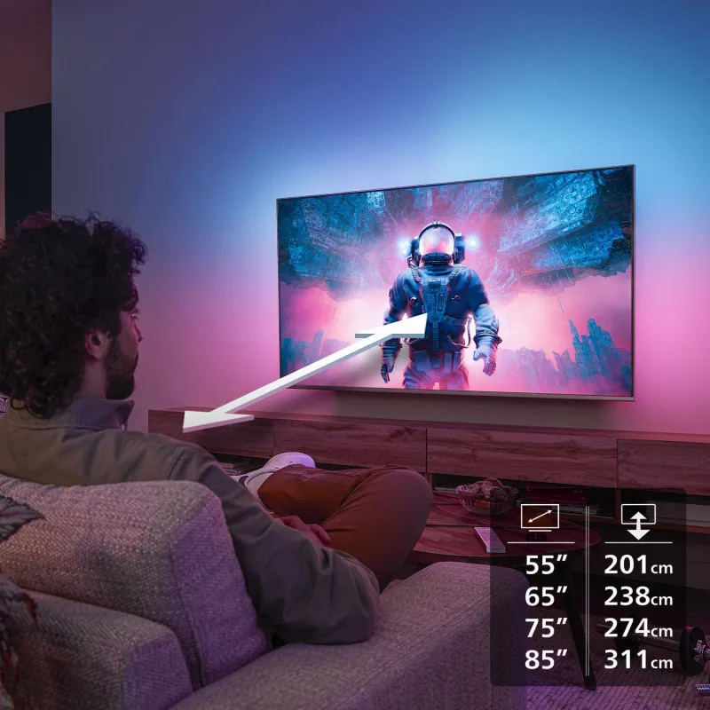 TV - QD MiniLED - PHILIPS - 139cm - 4K - 120Hz - Smart TV - 55MLED910/12