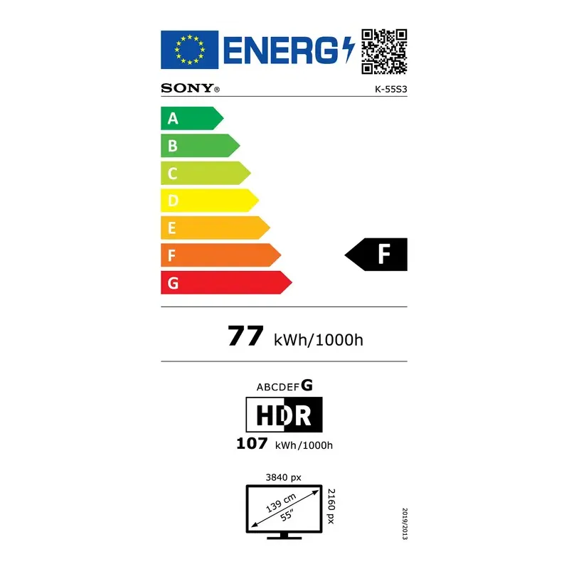 TV - LED - SONY - 139cm - 4K - 50Hz - Smart TV - K55S35BCEI