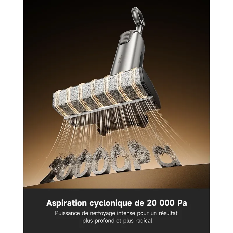 Aspirateur vertical D700 avec fonction serpillière et station de charge Blanc - UWANT - UWD700G
